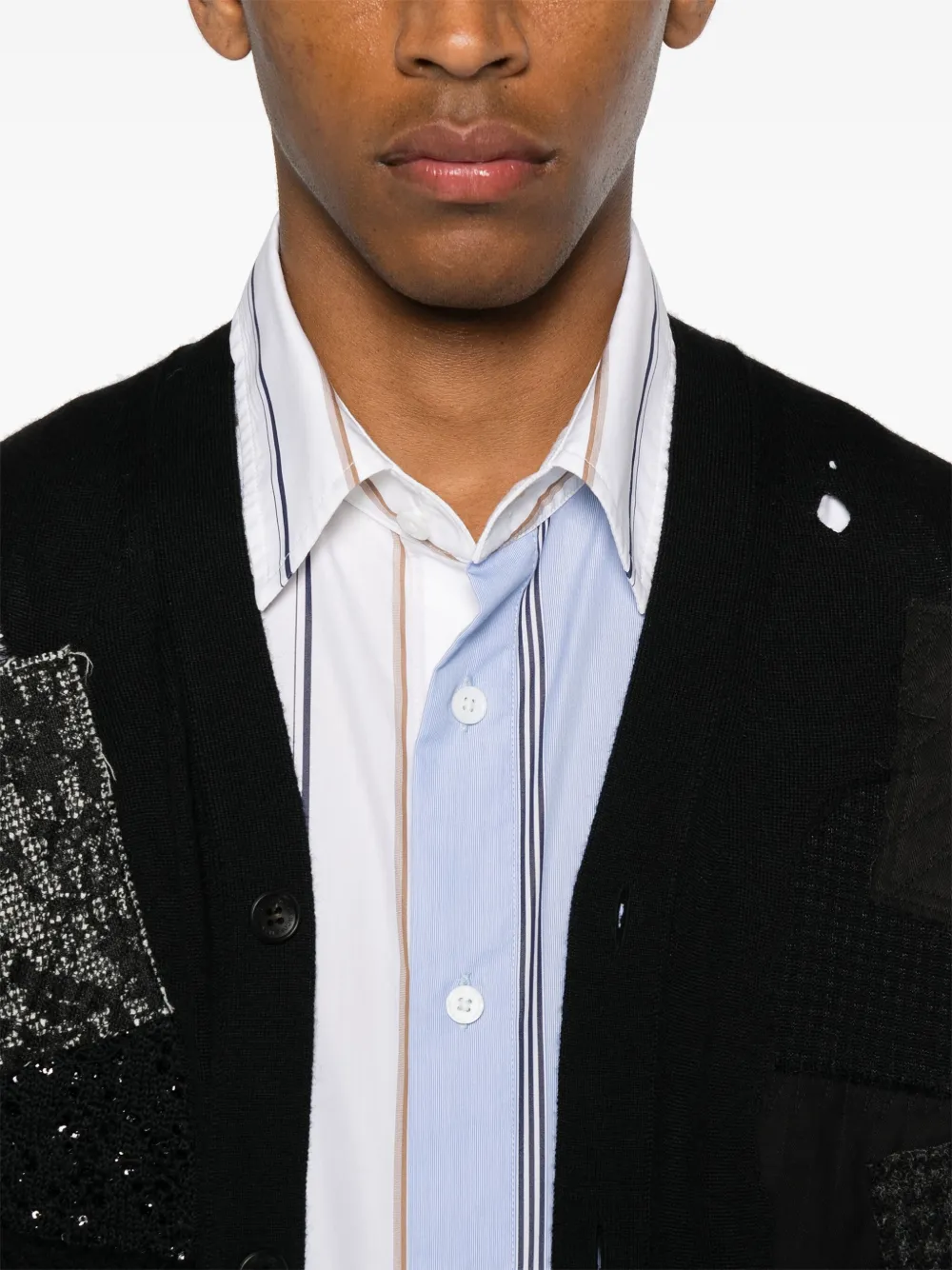 Junya Watanabe MAN Vest met vlakken Zwart