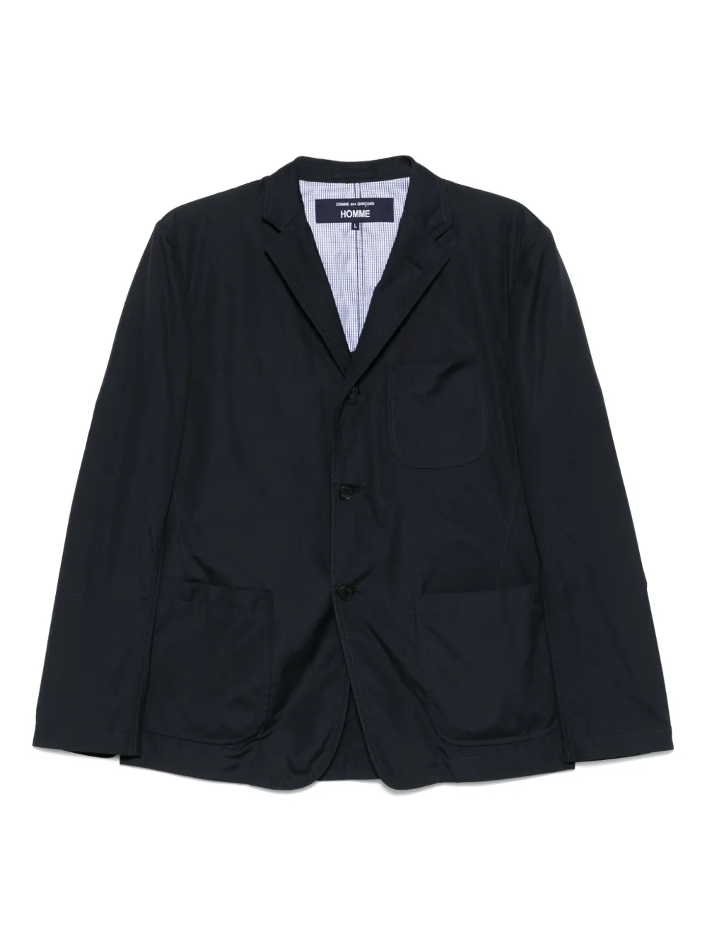 Comme des Garçons Homme Blazer met enkele rij knopen Blauw