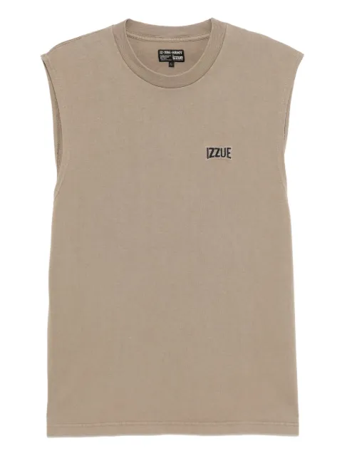 izzue Trägershirt mit Logo-Stickerei