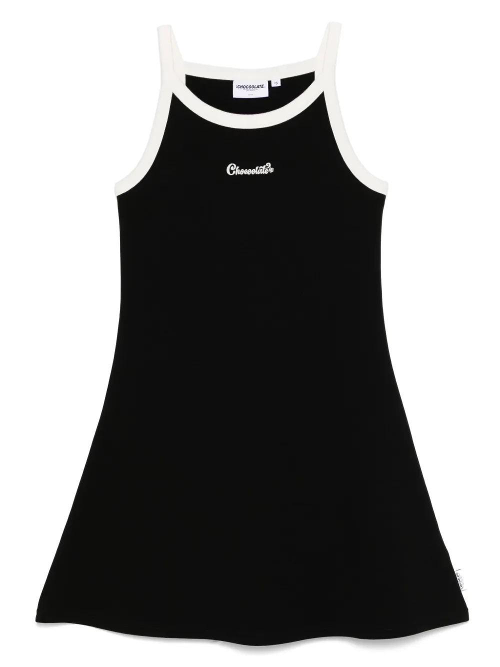 CHOCOOLATE Jurk met geborduurd logo Zwart