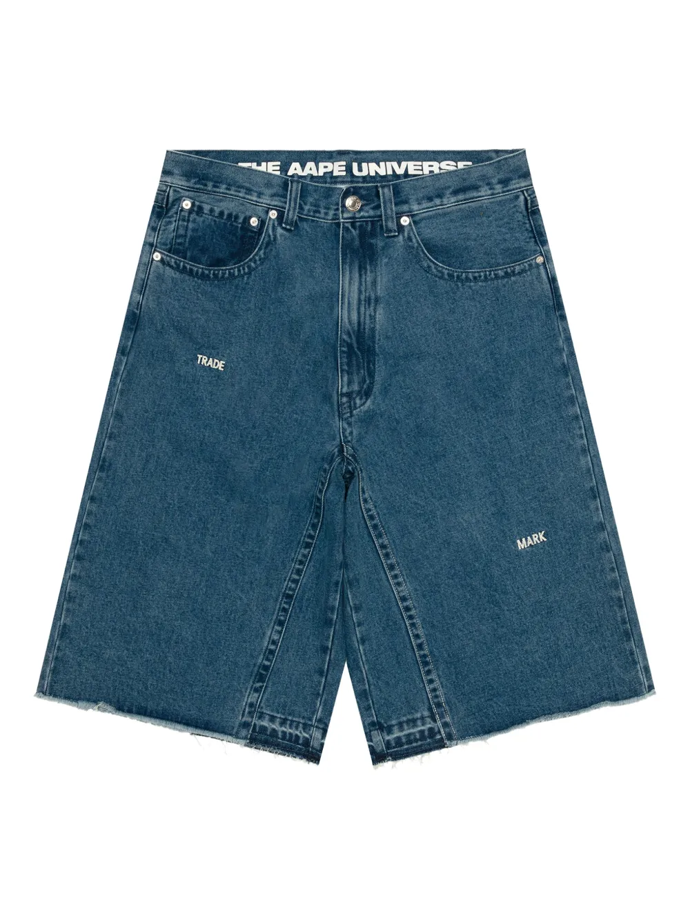 AAPE BY *A BATHING APE® shorts de mezclilla deshilachados | azul | Image 1