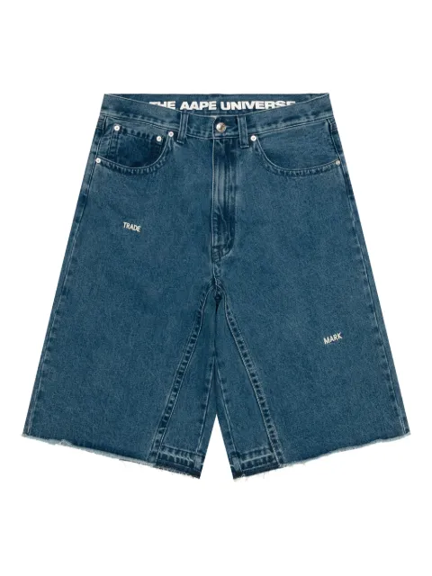 AAPE BY *A BATHING APE® shorts de mezclilla deshilachados