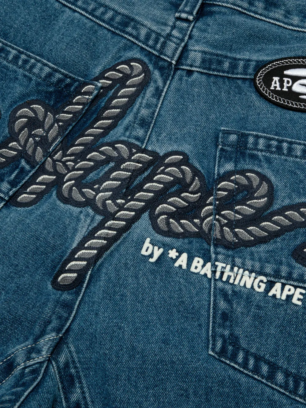 AAPE BY *A BATHING APE Gerafelde shorts Blauw