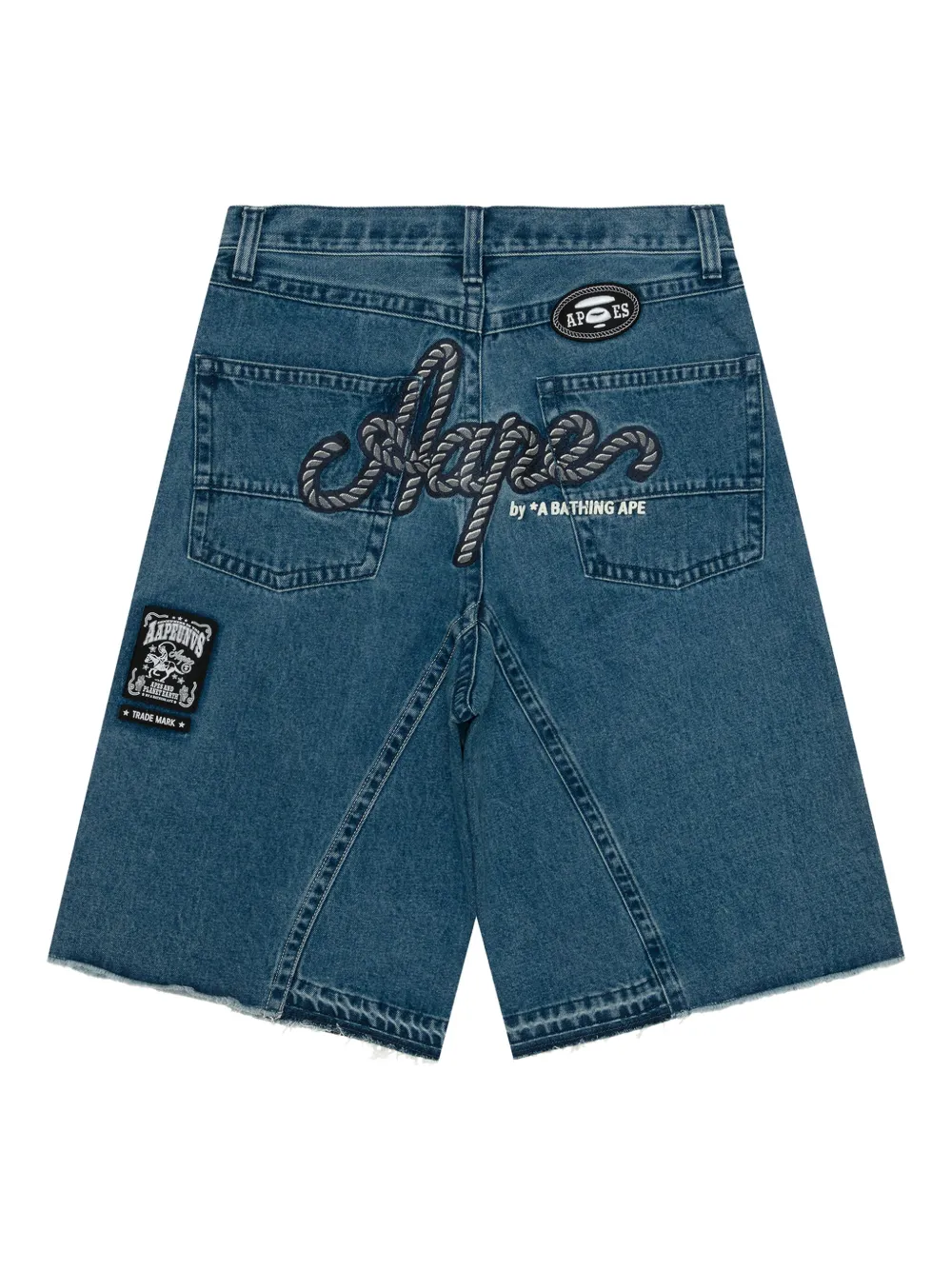 AAPE BY *A BATHING APE® shorts de mezclilla deshilachados | Shorts de mezclilla | Image 2