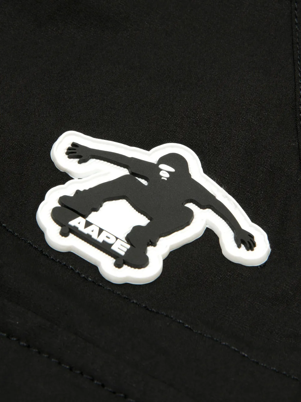 AAPE BY *A BATHING APE Shorts met cargo zak Zwart