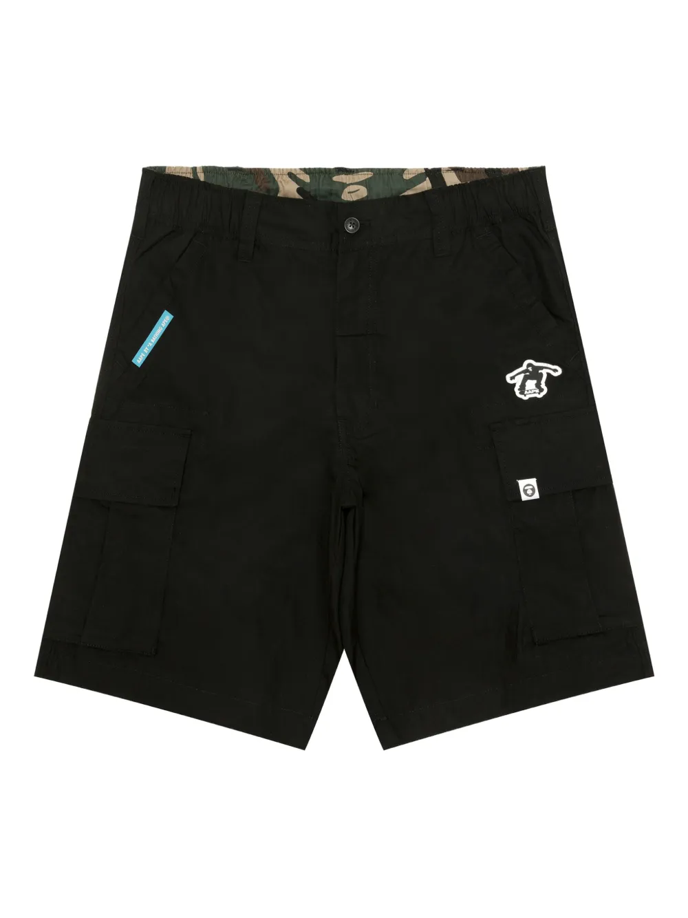 AAPE BY *A BATHING APE Shorts met cargo zak Zwart