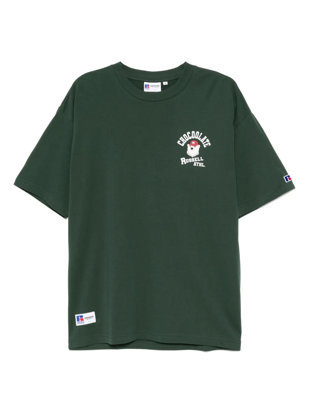 CHOCOOLATE x Russell Athletic logo-print T-shirt | Green | Image 1