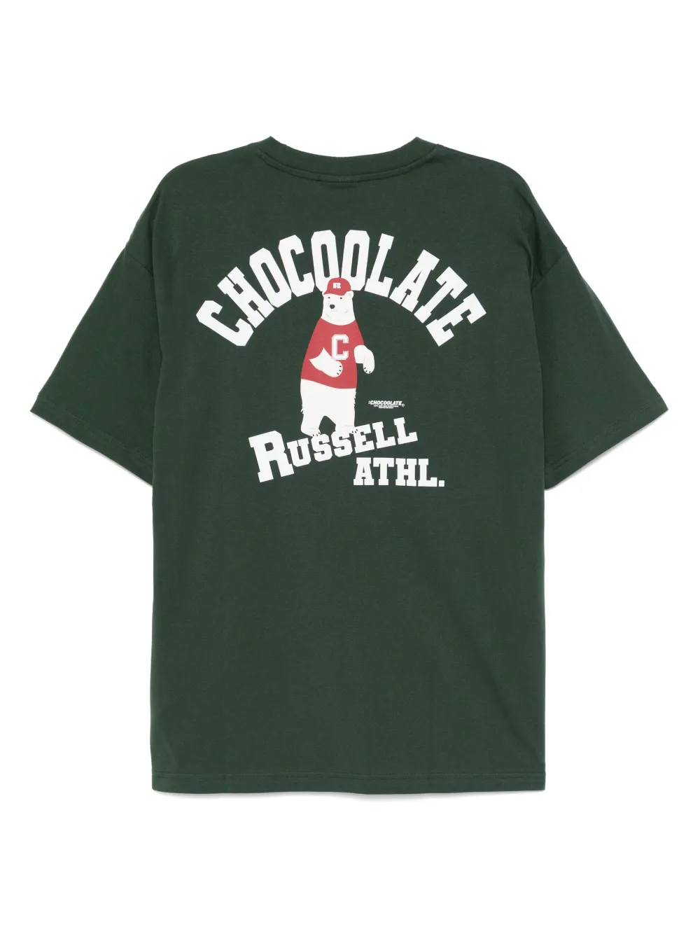CHOCOOLATE x Russell Athletic T-shirt met logoprint - Groen
