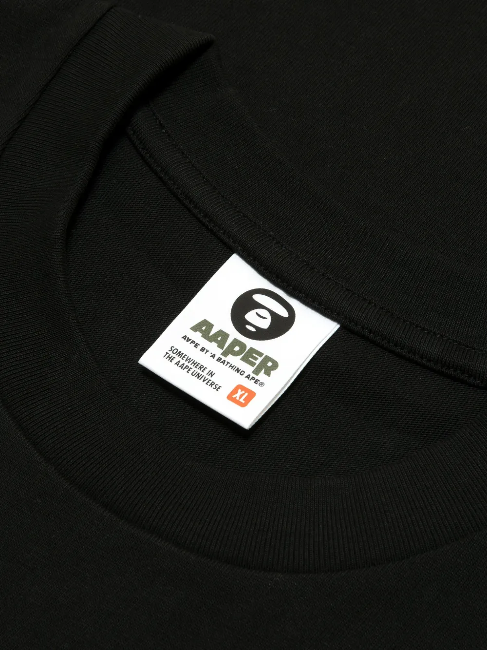 AAPE BY *A BATHING APE T-shirt met logopatroon Zwart