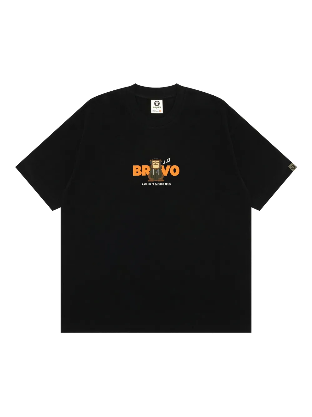 AAPE BY *A BATHING APE T-shirt met logopatroon Zwart