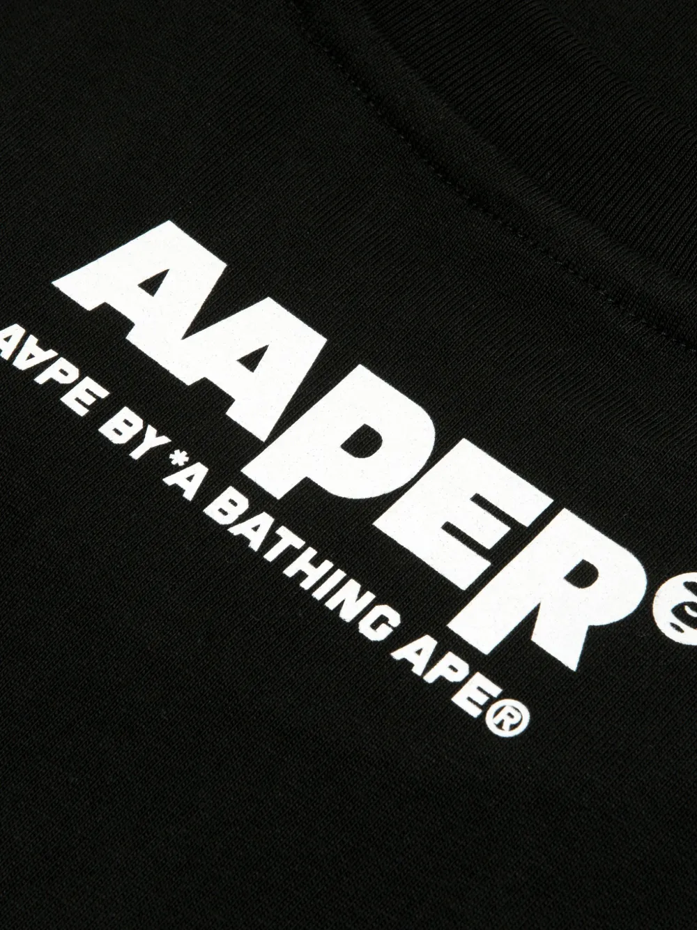 AAPE BY *A BATHING APE T-shirt met logopatroon Zwart
