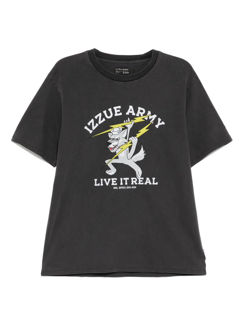 Izzue T-shirt met grafische print Grijs
