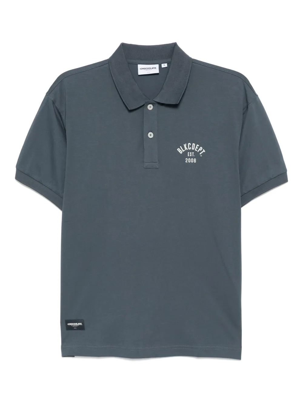 CHOCOOLATE Poloshirt met logoprint Blauw