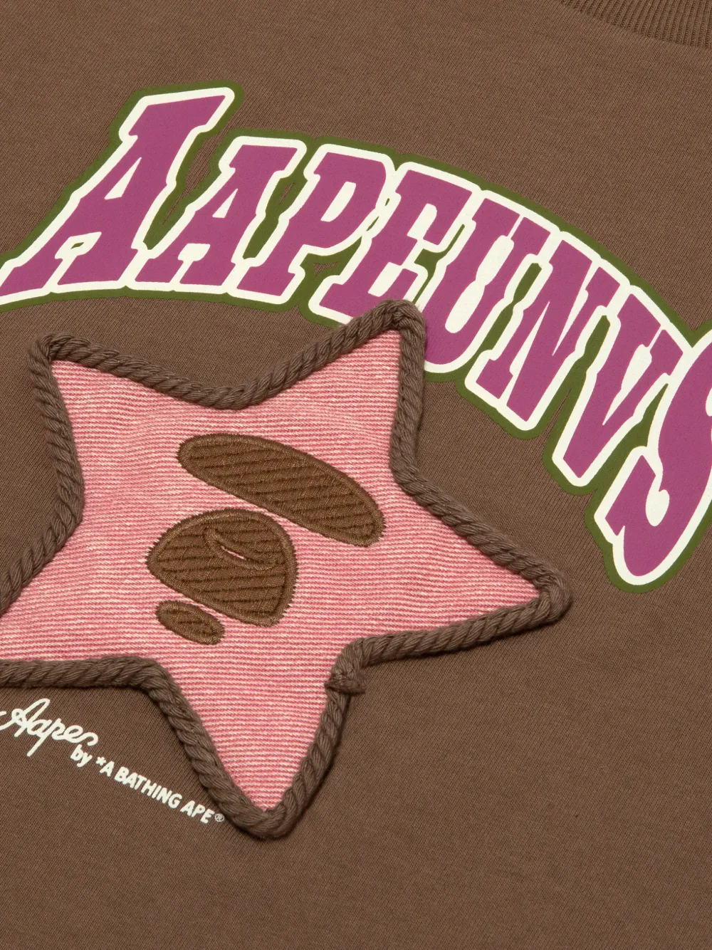AAPE BY *A BATHING APE Katoenen T-shirt Bruin