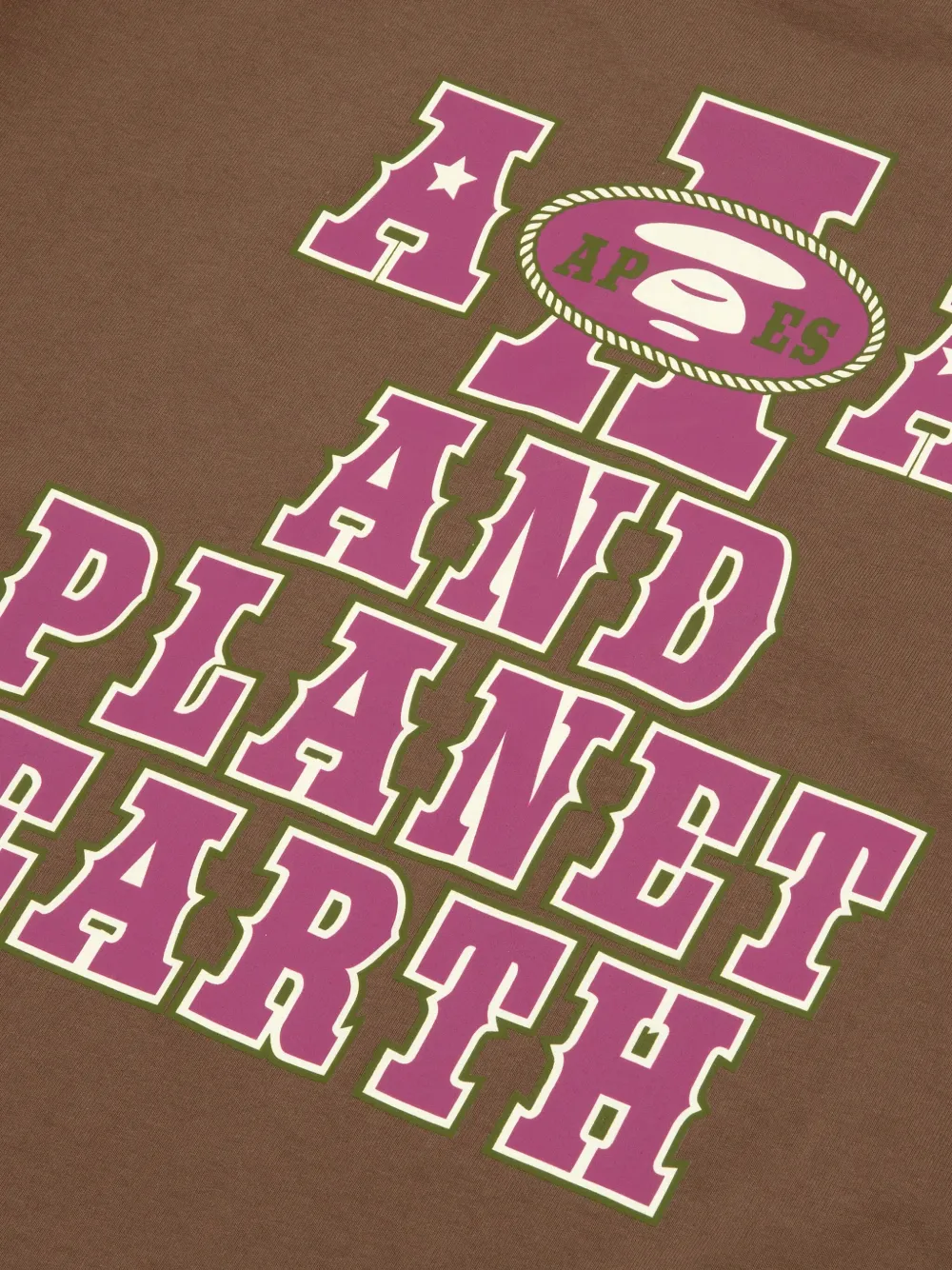 AAPE BY *A BATHING APE Katoenen T-shirt Bruin