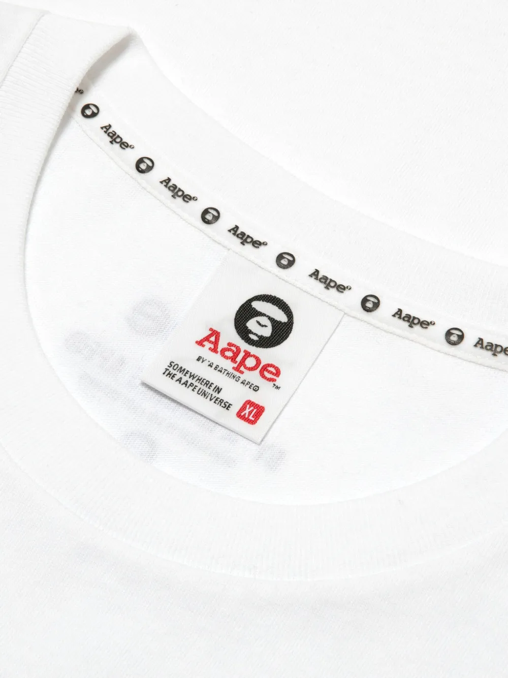 AAPE BY *A BATHING APE Katoenen T-shirt Wit