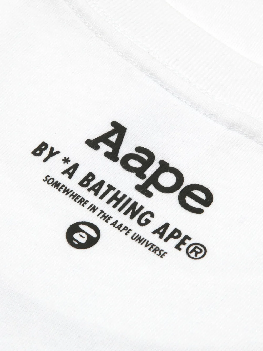 AAPE BY *A BATHING APE Katoenen T-shirt Wit