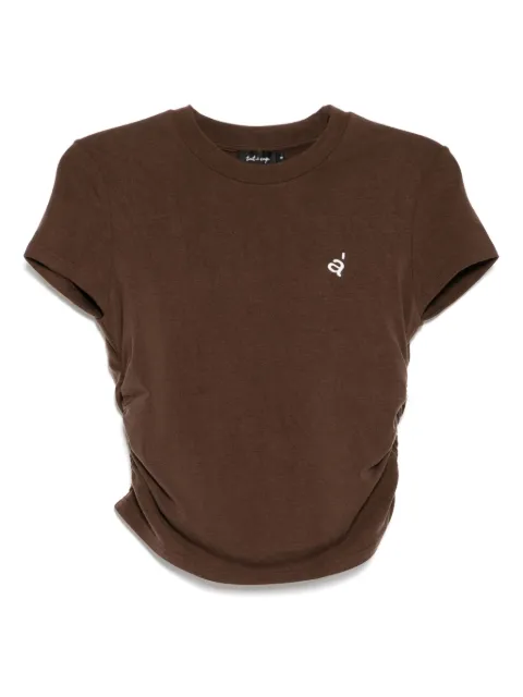 tout a coup crew neck logo-embroidered top