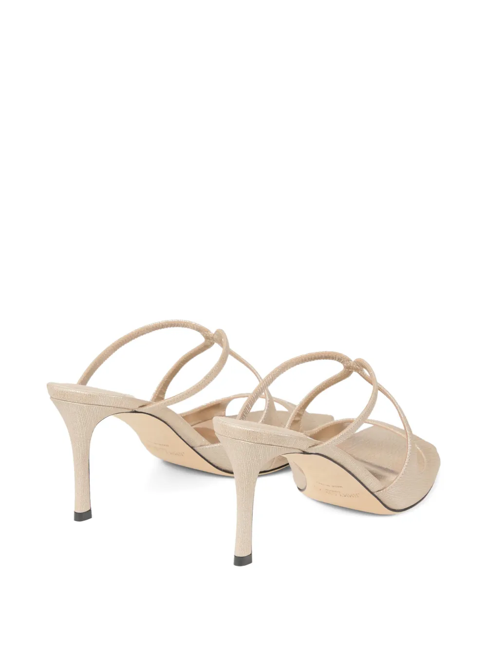 Jimmy Choo 75mm Anise square-toe sandals Gold