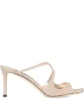 Jimmy Choo 75mm Anise square-toe sandals - Gold