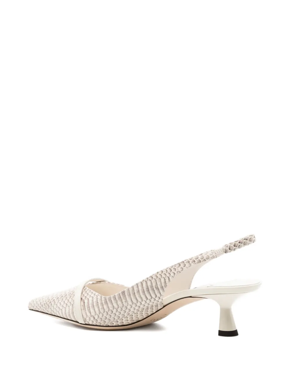 Jimmy Choo Snakeskin Slingback Pumps In Neutral