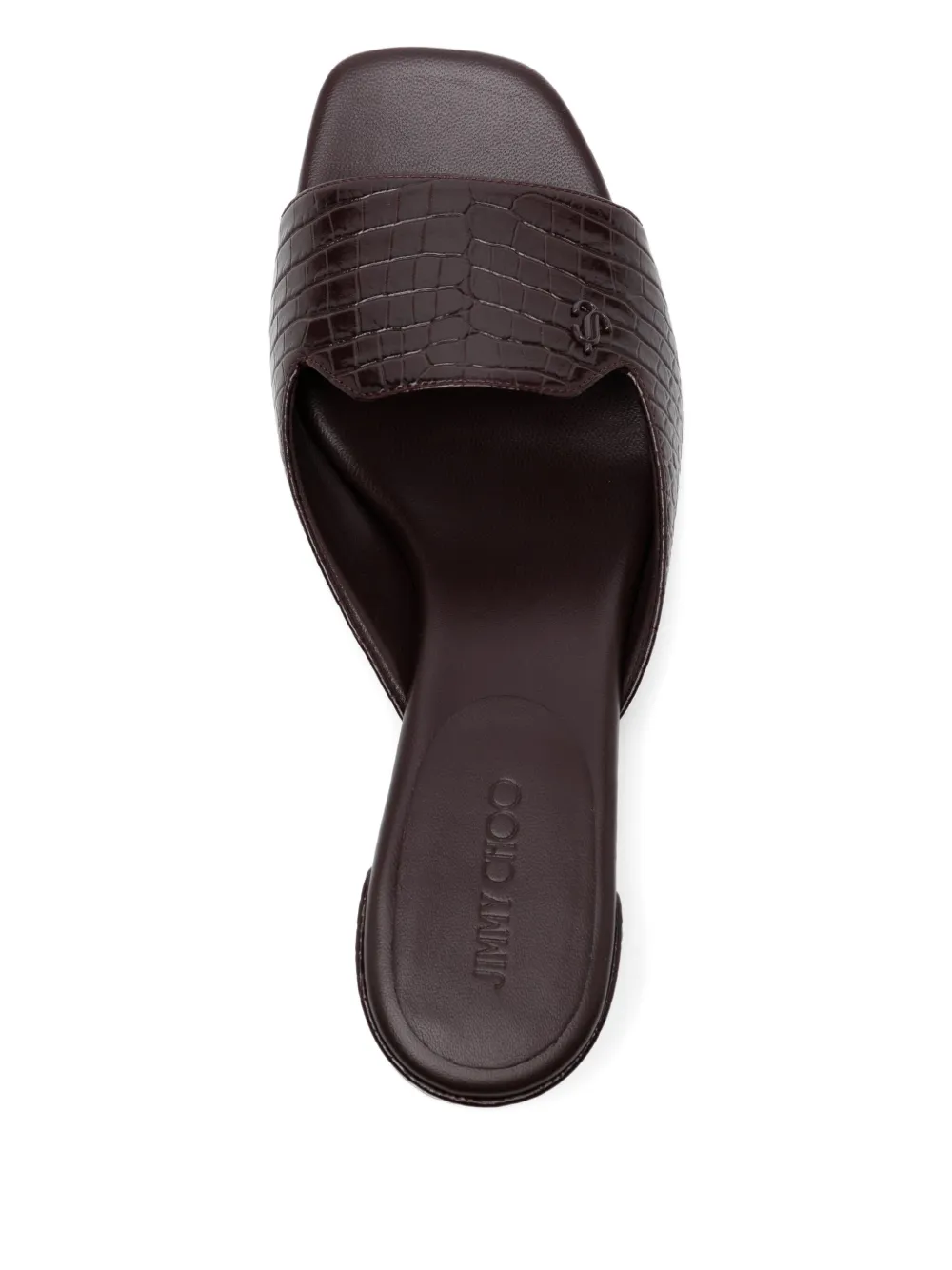 Jimmy Choo 45mm Dina crocodile-effect sandals Red
