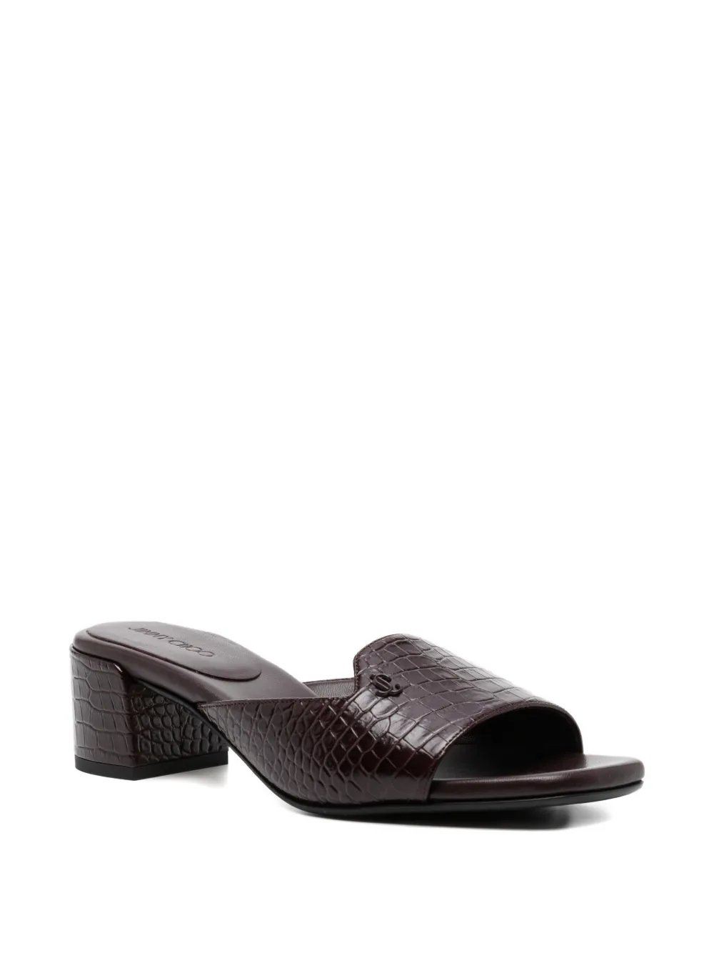 Jimmy Choo 45mm Dina crocodile-effect sandals Red