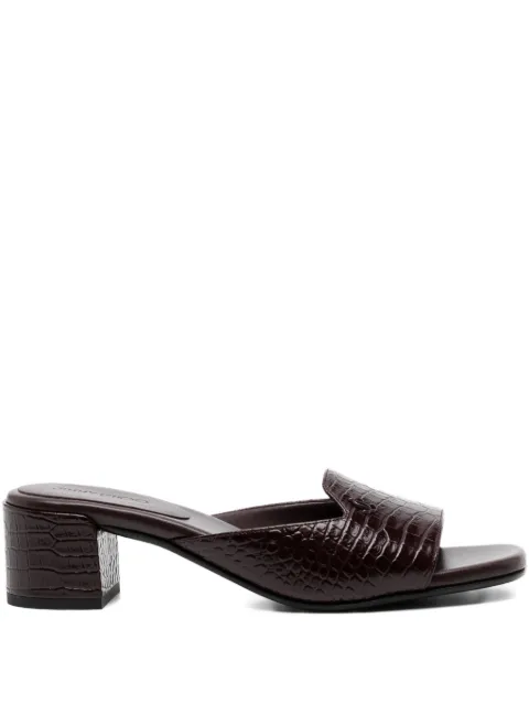 Jimmy Choo 45mm Dina crocodile-effect sandals