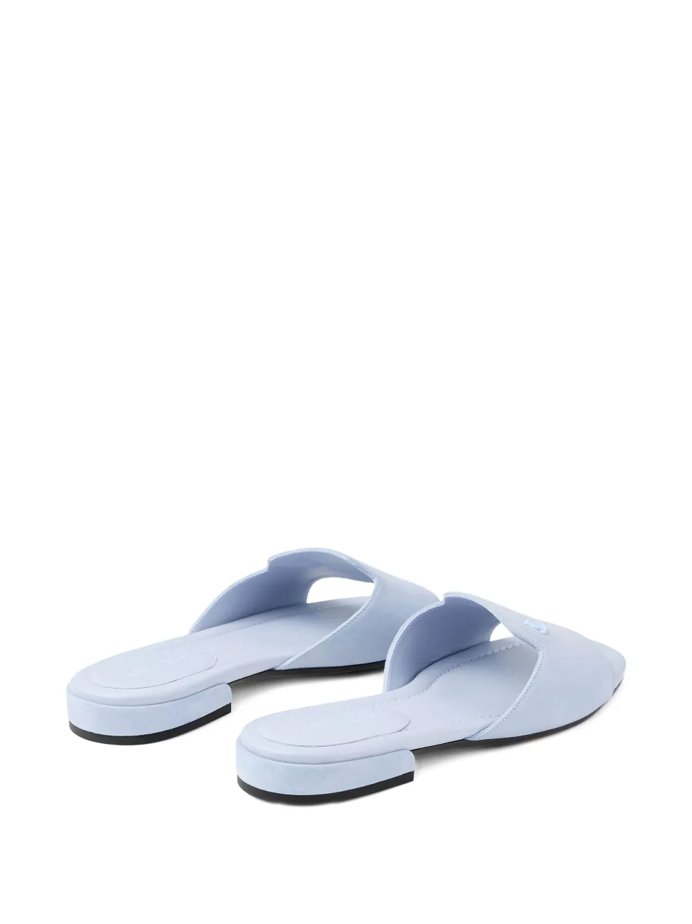 Jimmy Choo Dina logo-embellished suede flat sandals Blue