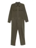 James Perse stretch herringbone jumpsuit - Green