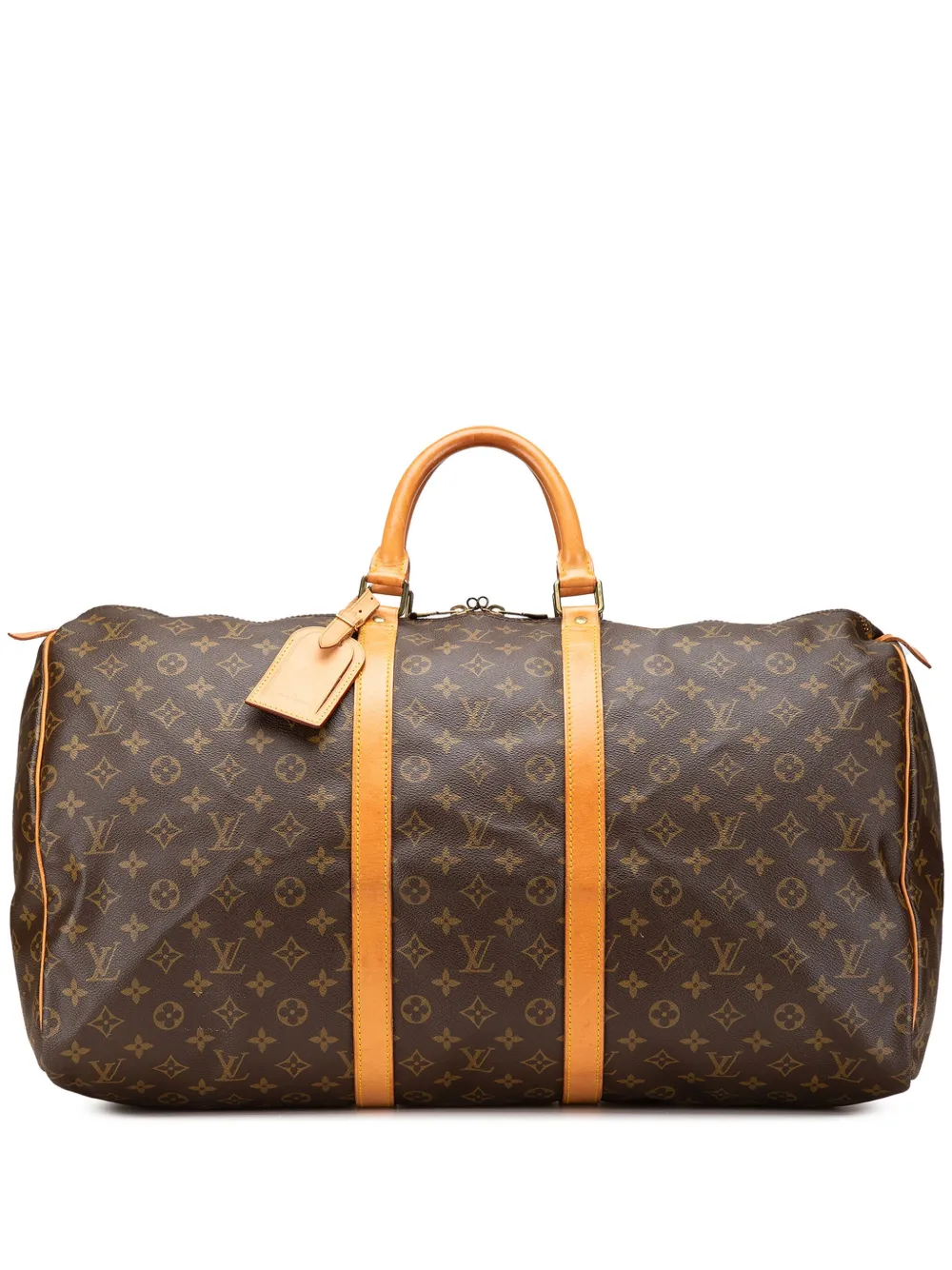 Louis Vuitton Pre-Owned 1986 モノグラム キーポル 55 ボストンバッグ - ブラウン Louis Vuitton Pre-Owned 1986 モノグラム キーポル 55 ボストンバッグ - ブラウン