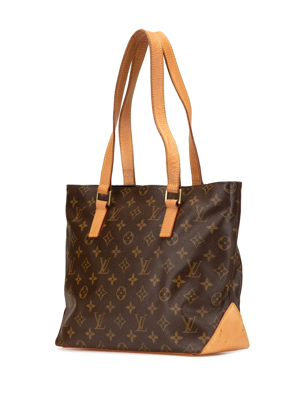 Pre-owned Louis Vuitton 2001 Monogram Cabas Piano Tote Bag In Brown