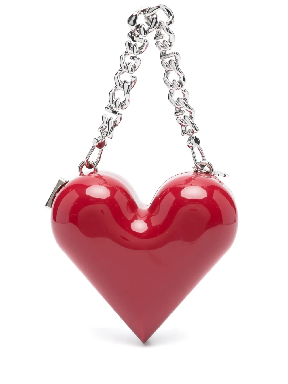 GCDS heart-shaped tote bag Rood