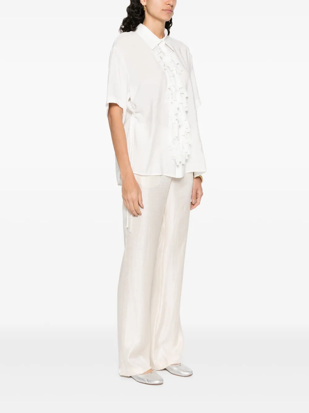 RAME Satijnen blouse Wit