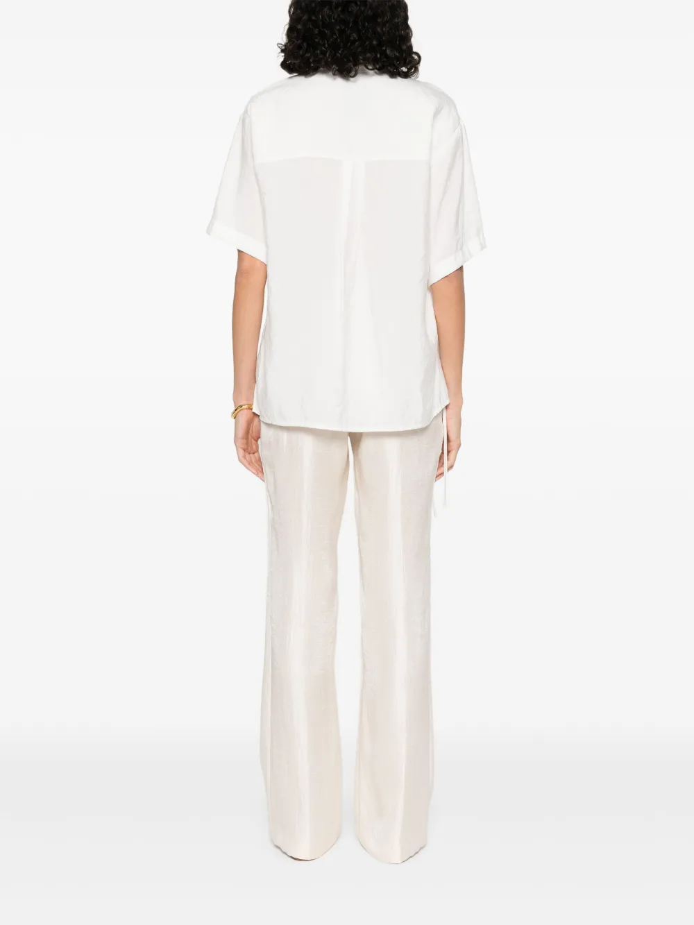 RAME Satijnen blouse Wit