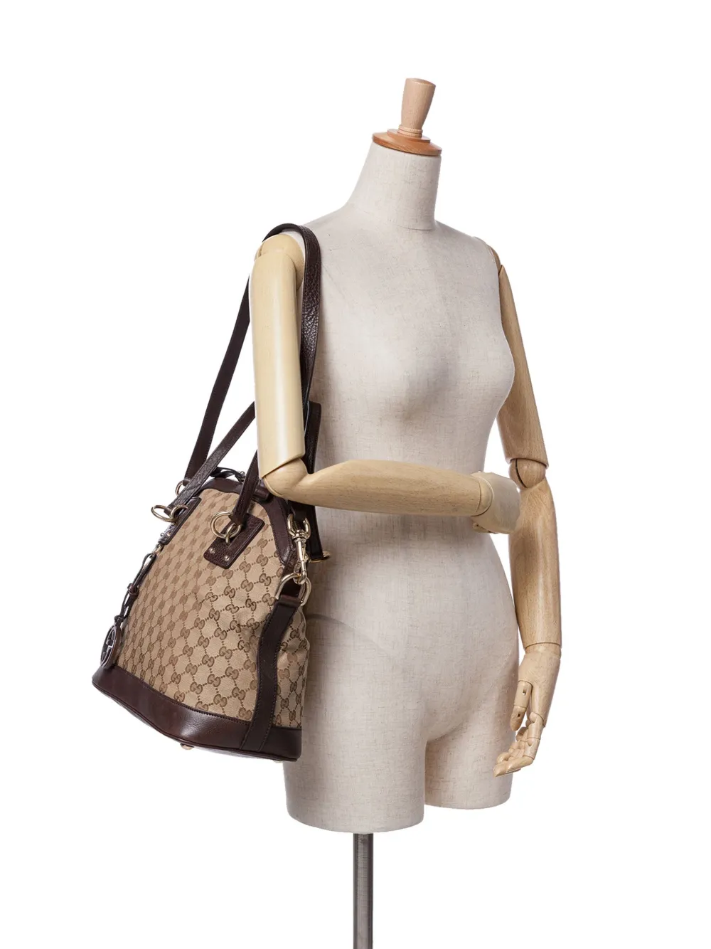 Gucci Pre-Owned 2016-2024 GG Canvas Charm Dome satchel | Pre-Owned | Image 2