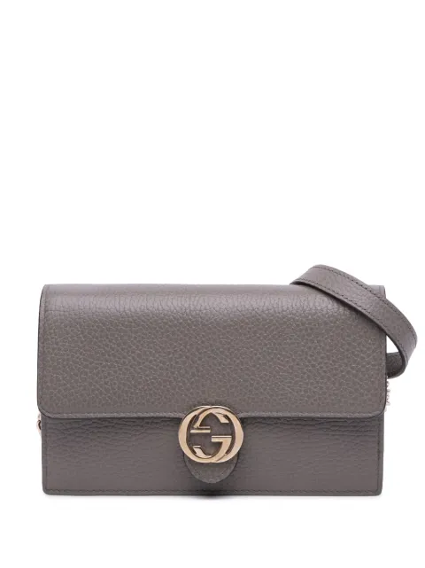 Gucci Pre-Owned 2000-2015 Leather Interlocking G Dollar Wallet on Chain crossbody bag