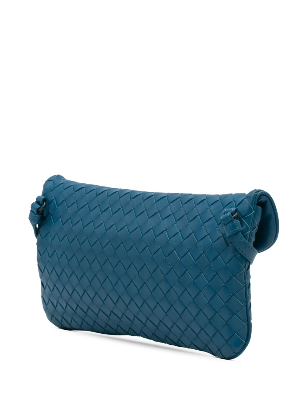 Pre-owned Bottega Veneta 2010 Mini Nappa Intrecciato Turn Lock Crossbody Bag