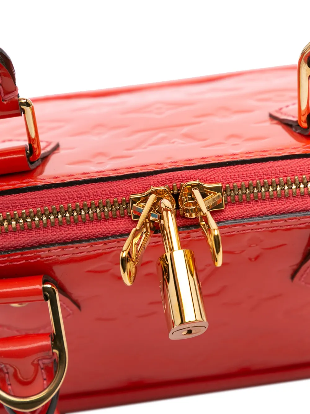 Louis Vuitton Pre-Owned Borsa a tracolla Alma BB in pelle Vernis con monogramma 2015 | Image 6