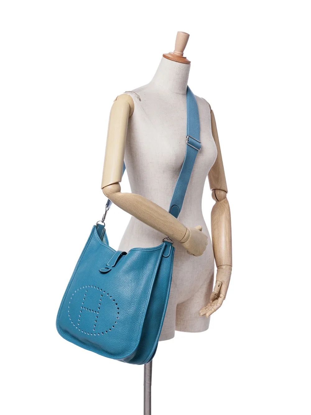 Pre-owned Hermes 2013 Clemence Evelyne Iii 33 Crossbody Bag