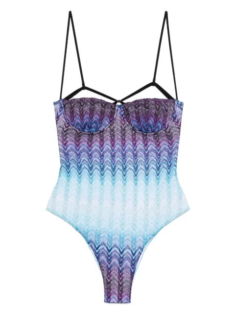 Missoni traje de baño con estampado en zigzag