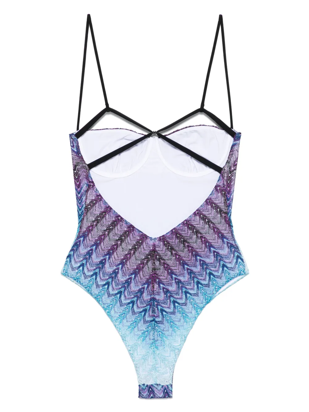 Missoni Badpak met zigzagprint Blauw