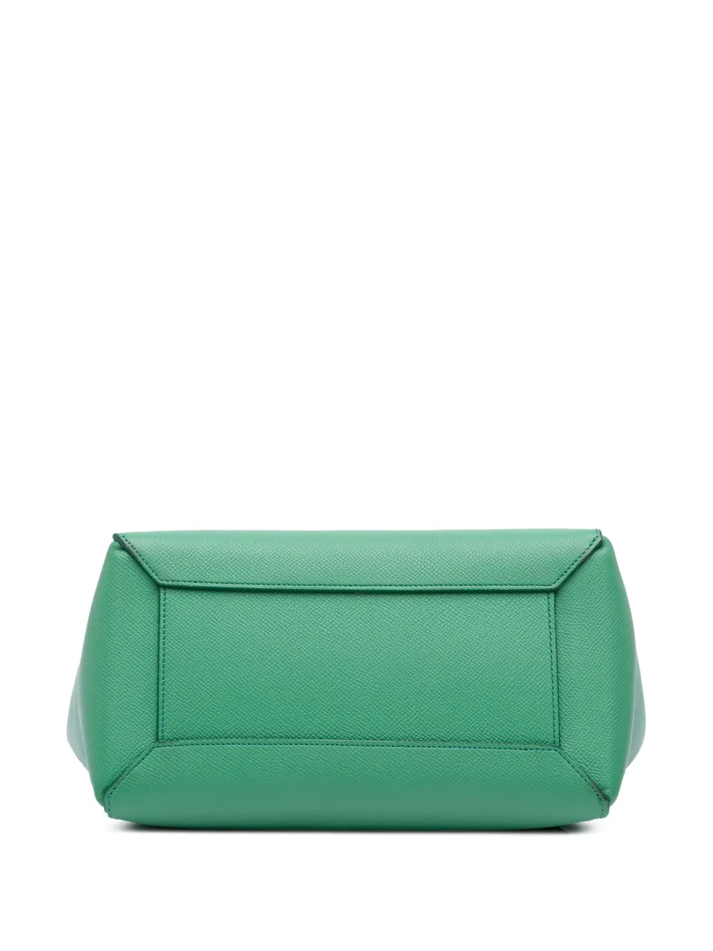 Pre-owned Celine 2017 Mini Grained Calfskin Belt Bag Satchel In Green