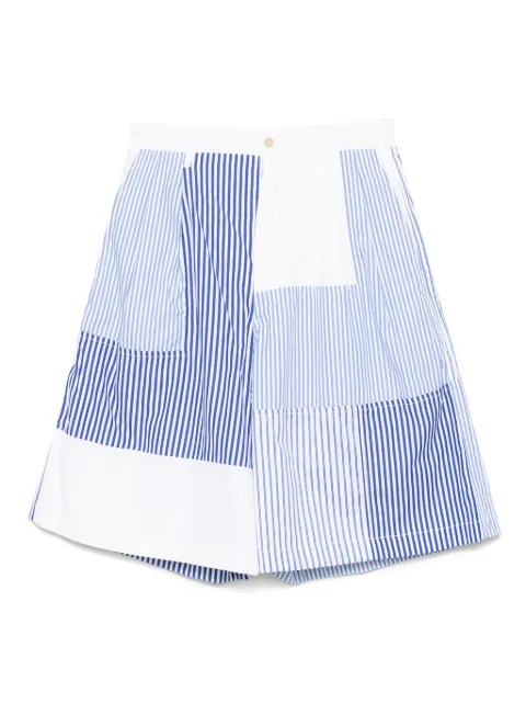 Comme Des Garçons Shirt shorts con paneles y motivo de rayas