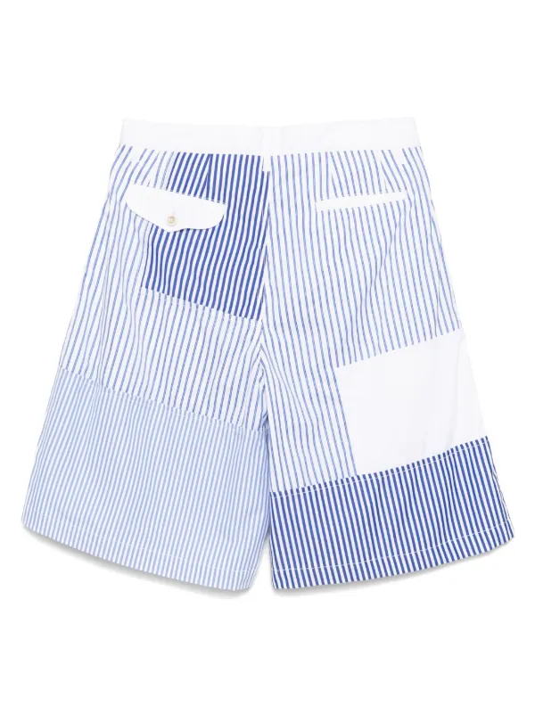 Comme Des Garçons Shirt ストライプ パネル ショートパンツ