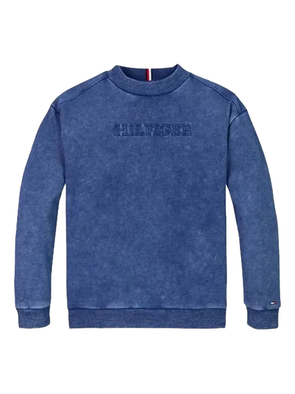 Tommy Hilfiger Junior logo-embroidered sweatshirt - ブルー Tommy Hilfiger Junior logo-embroidered sweatshirt - ブルー