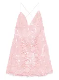 Retrofete floral-embroidered mini dress - Pink