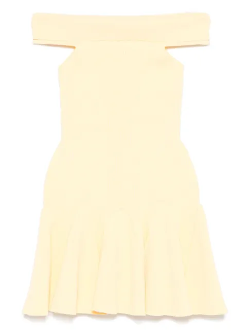 Retrofete vestido corto tejido de canalé