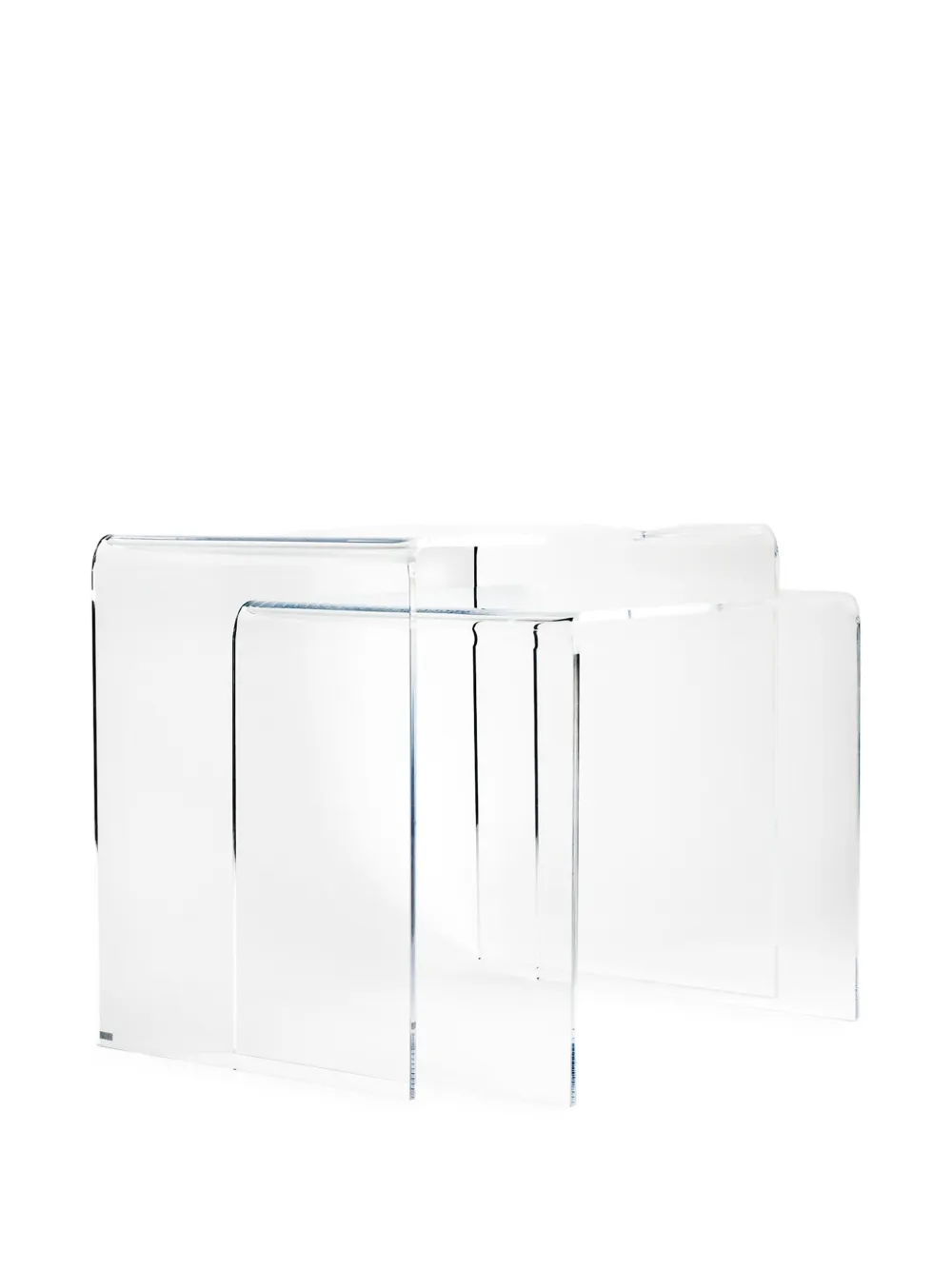 VESTA clear nesting table (41cm x 33cm) | White | Image 1