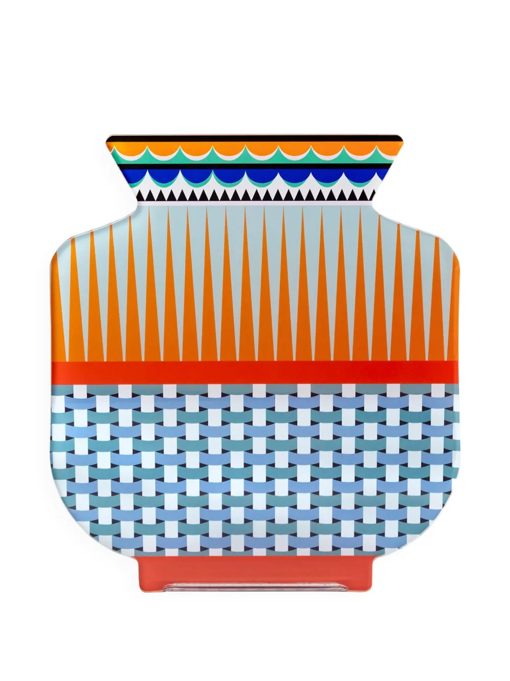 VESTA small Fenice geometric-patterned decorative vase | White | Image 1